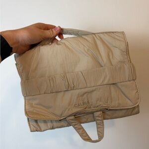 Calpak Quilted Beige Fold-Over Travel Organizer